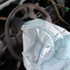 An airbag deployed on a 2001 Honda Accord.